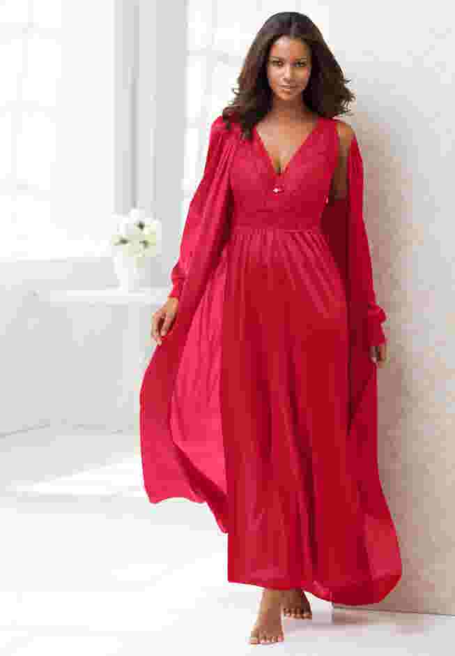 Amoureuse Peignoir 2-Piece Tricot Lounger image number 4