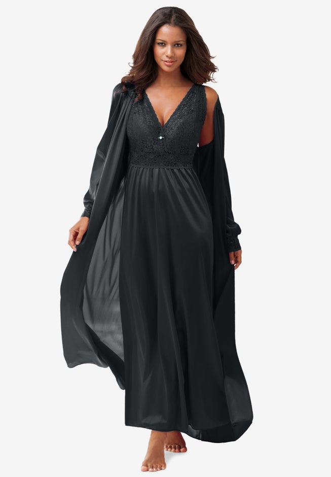 Amoureuse® Peignoir 2-Piece Tricot Gown & Robe image number 0