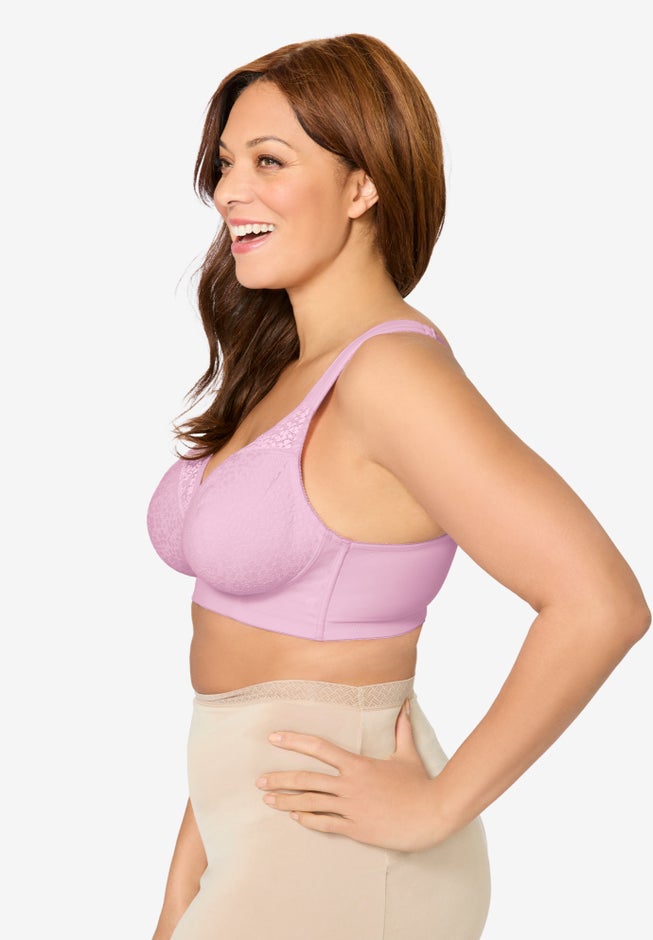 COMFORT CHOICE® Full Coverage Lace Overlay Bra image number 2