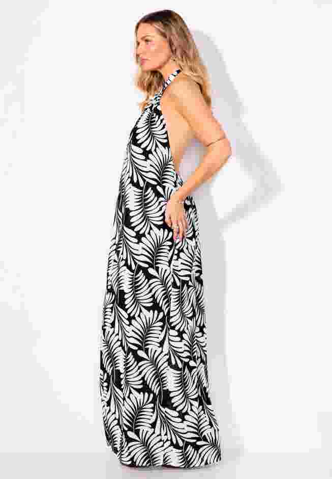 High Neck Twist Halter Cover Up Maxi Dress image number 2