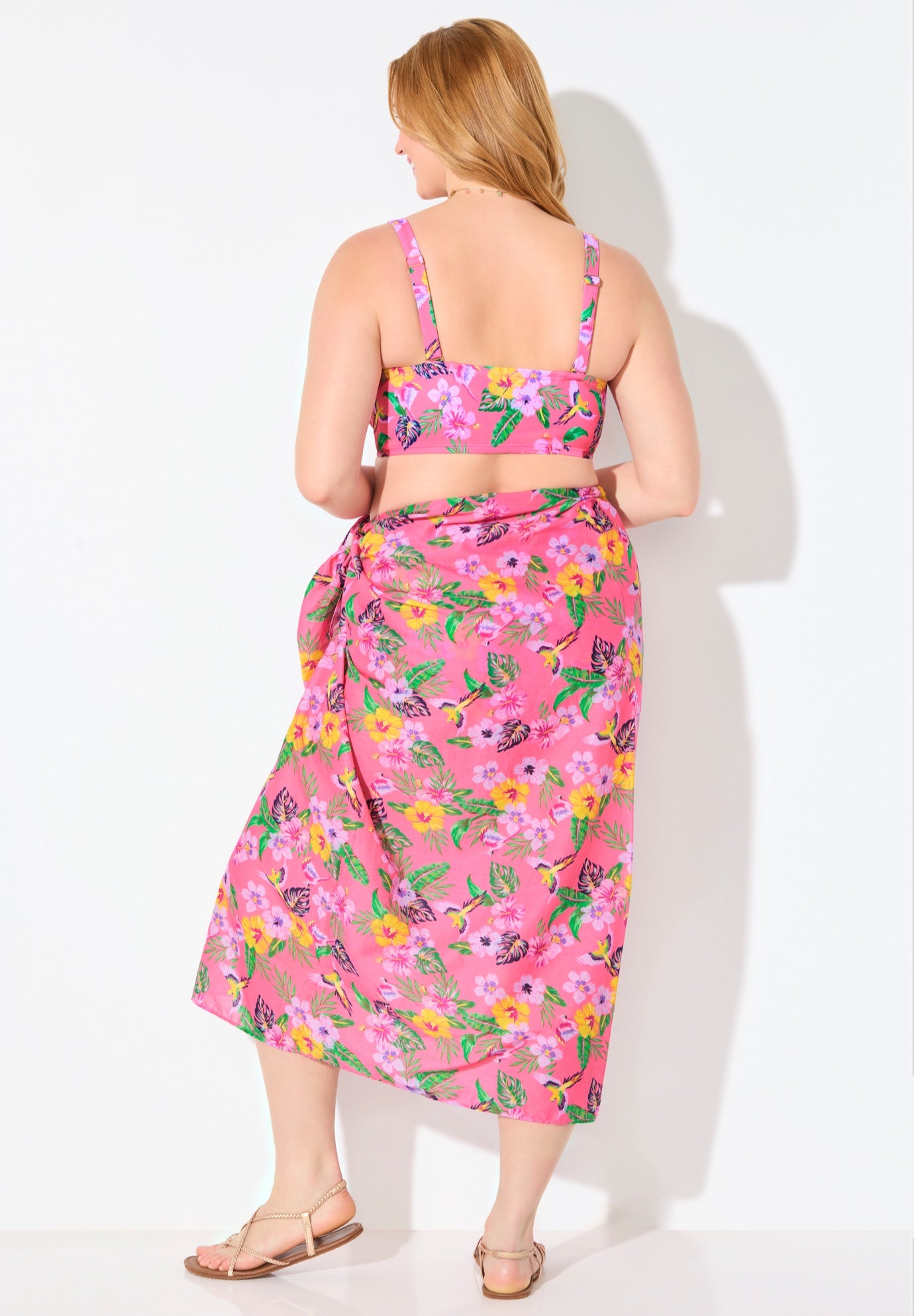 Lightweight Adjustable Sarong Wrap Skirt Cover Up image number 1