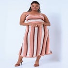 Stripe Sweater Midi Dress image number null