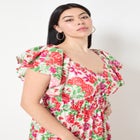 Smocked Poplin Maxi Dress image number null