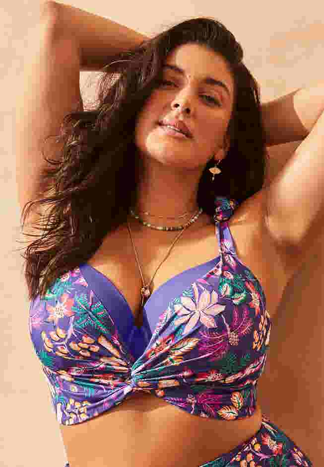 Bra Sized Twist Front Bikini Top image number 0