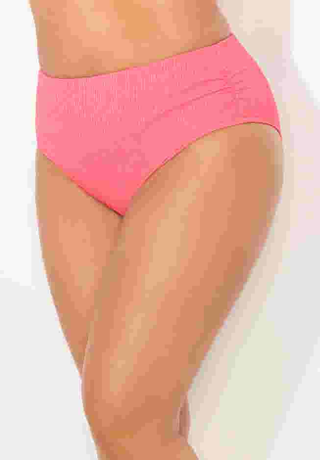 Sparkle Ribbed Shirred High Waist Swim Brief image number 3