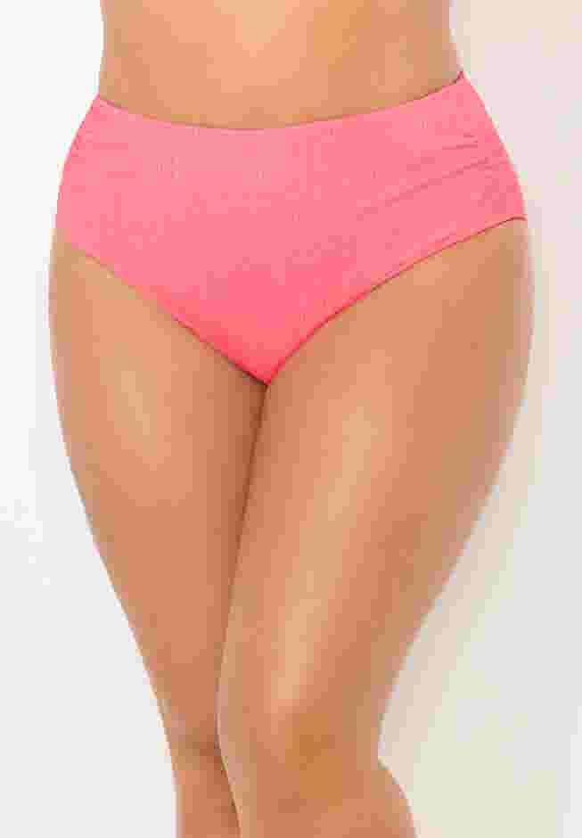 Sparkle Ribbed Shirred High Waist Swim Brief image number 0