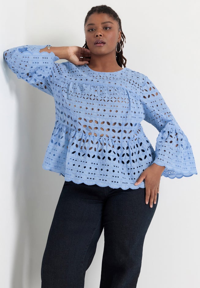 Flounce Peplum Top image number 3