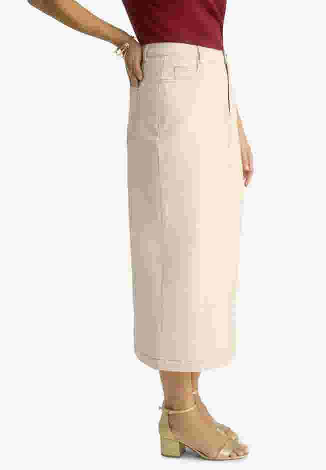 Contrast Stitching Seamed Skirt image number 2