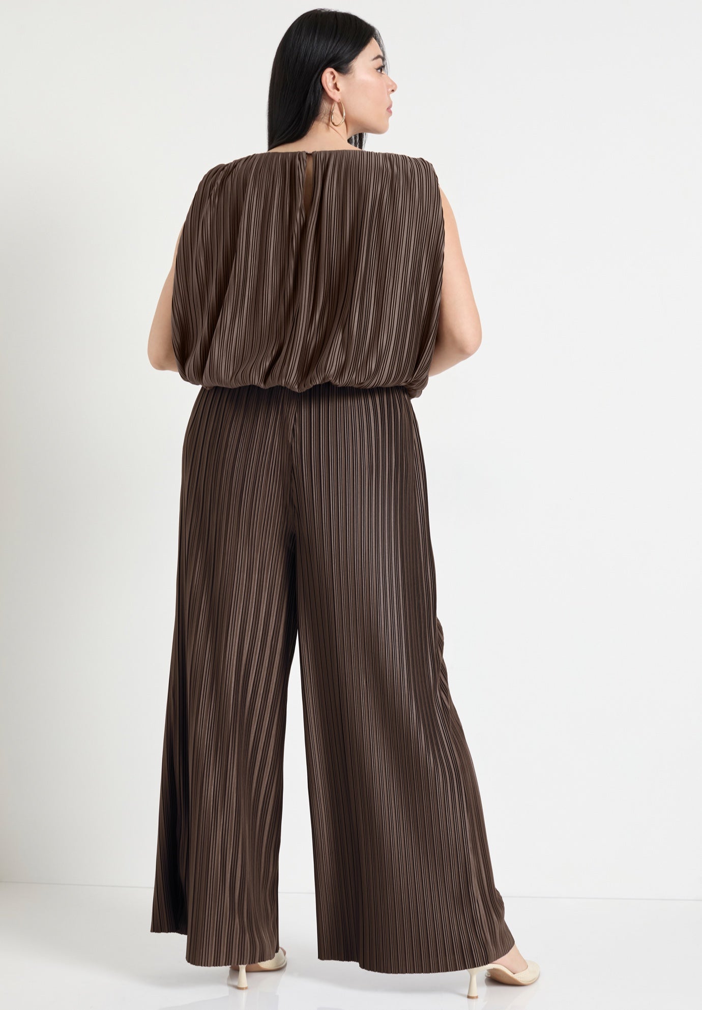 Plisse Dolman-Sleeve Cropped Top image number 1