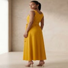 Stretch Cotton Side Tie Maxi Dress image number null