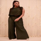 Plisse High-Rise Pants image number null