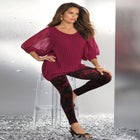 Faux Wrap Midi Skirt image number null