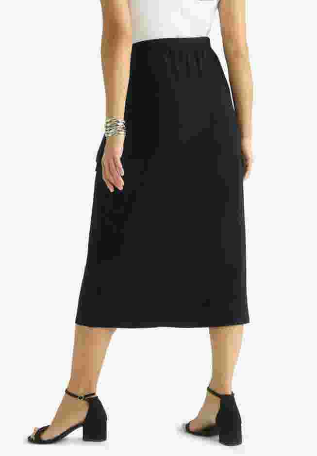 Faux Wrap Midi Skirt image number 1