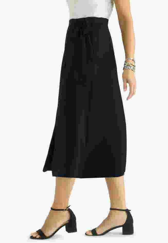 Faux Wrap Midi Skirt image number 2