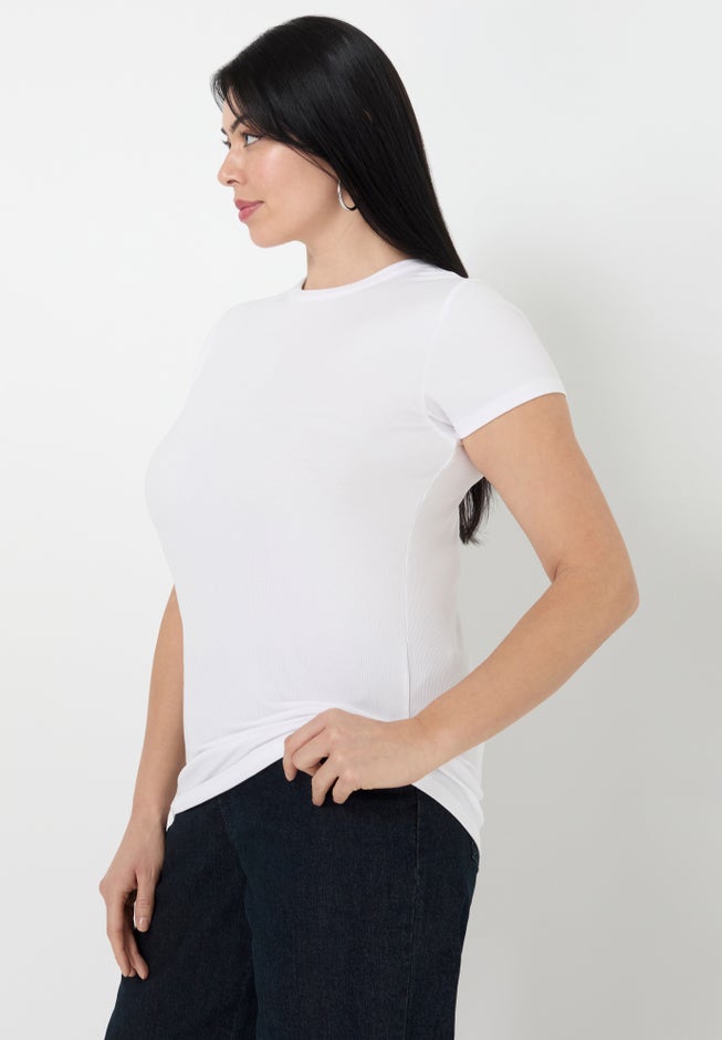 Ribbed Crewneck Top image number 2