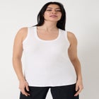 Ribbed Scoopneck Tank Top image number null