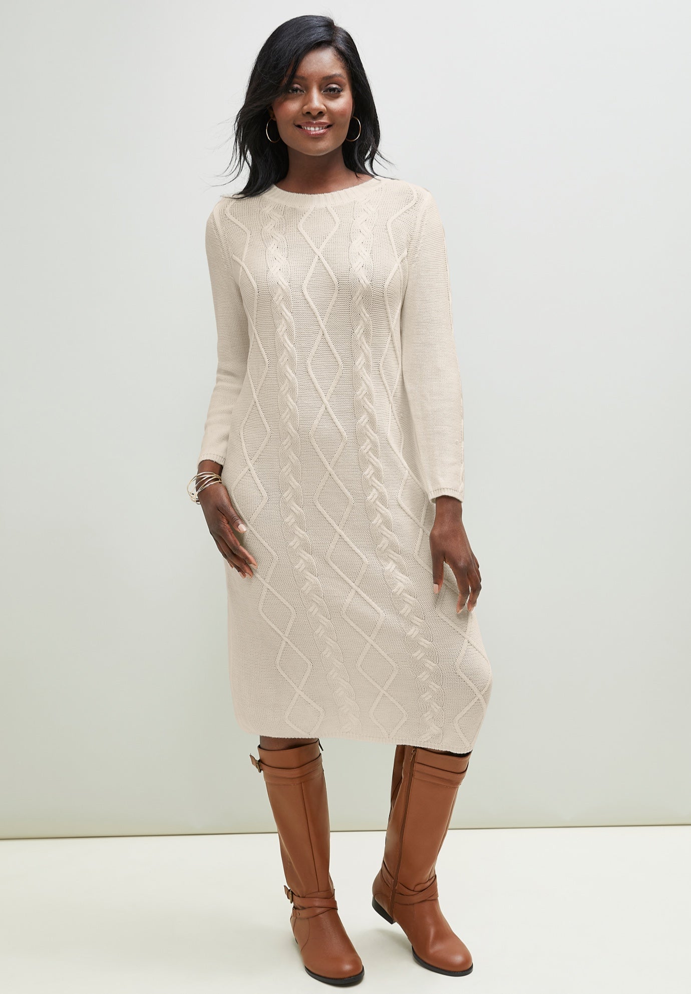 Cable Sweater Dress image number 0