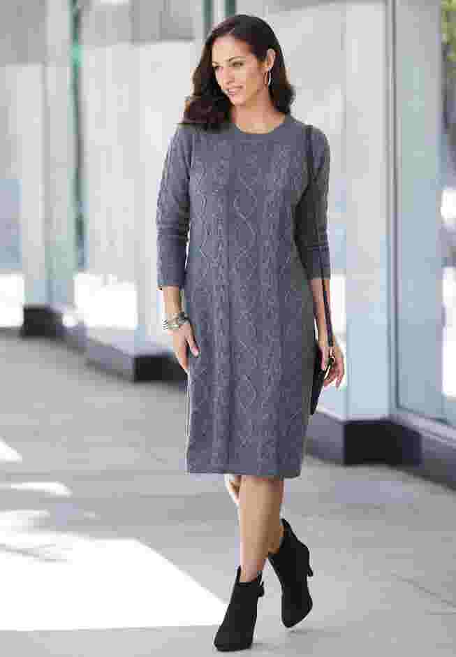 Cable Sweater Dress image number 0