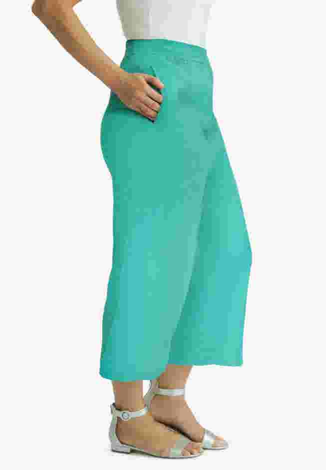 Gauze Wide Leg Crop Pant image number 2