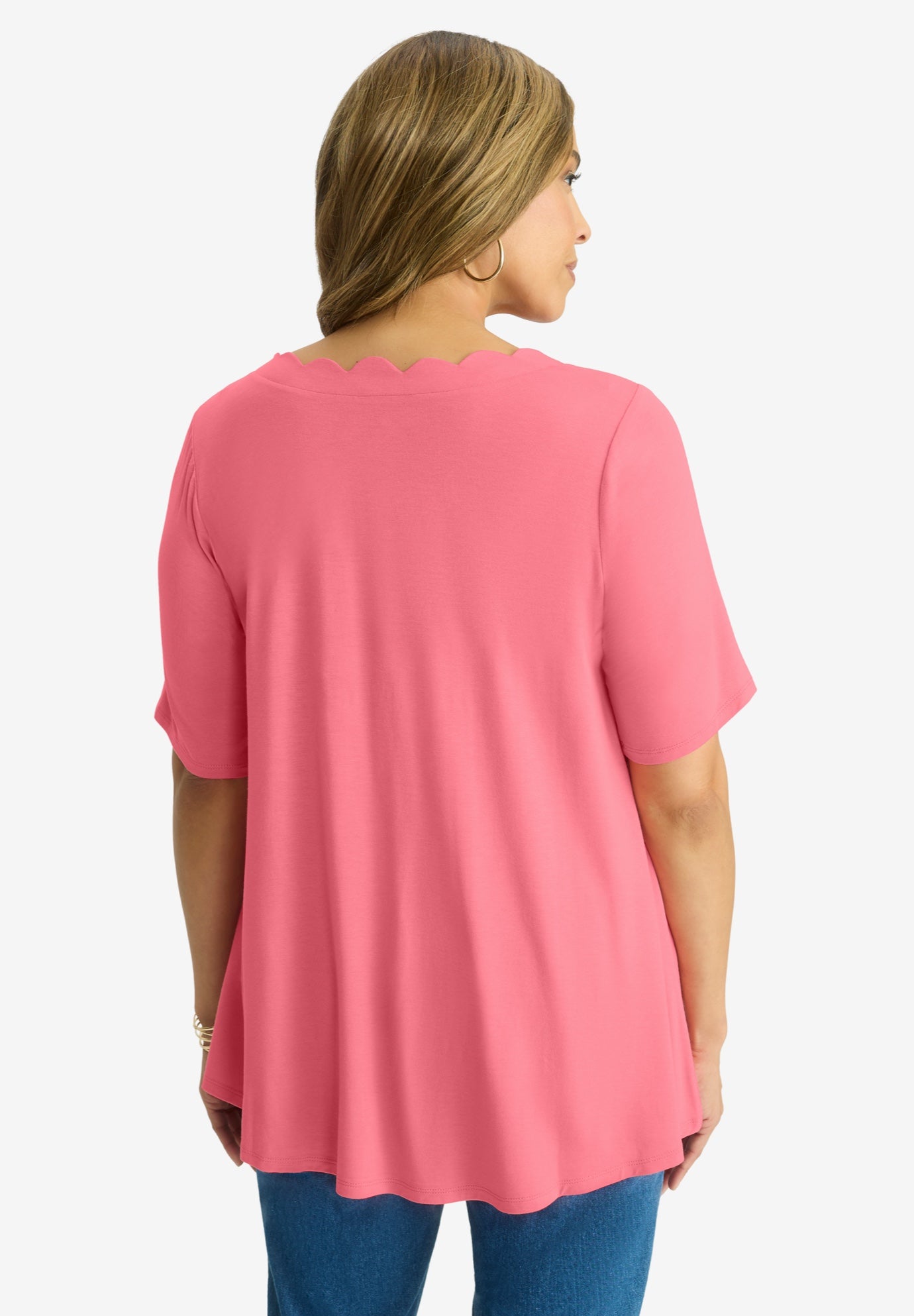 Scalloped V-Neck Tunic image number 1
