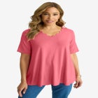 Scalloped V-Neck Tunic image number null