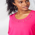 Cutout Flutter Sleeve Tunic image number null