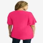 Cutout Flutter Sleeve Tunic image number null