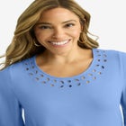 Cutout Flutter Sleeve Tunic image number null