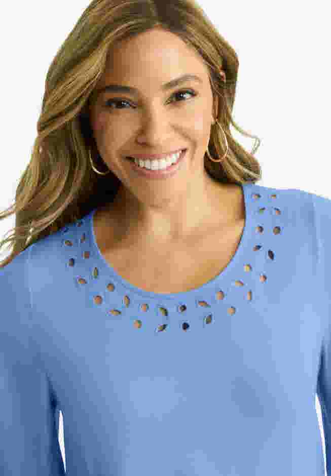 Cutout Flutter Sleeve Tunic image number 3