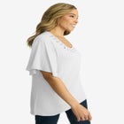 Cutout Flutter Sleeve Tunic image number null