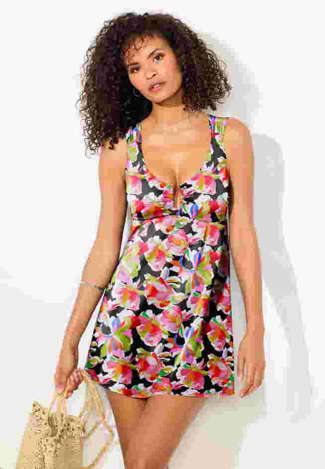 U-Neckline Swimdress image number 4