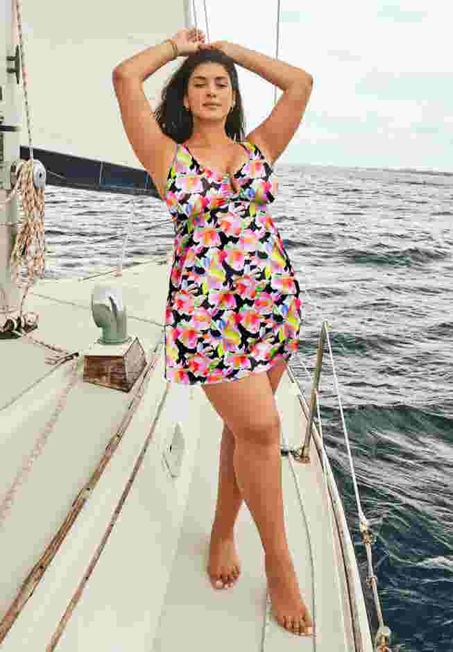U-Neckline Swimdress image number 0