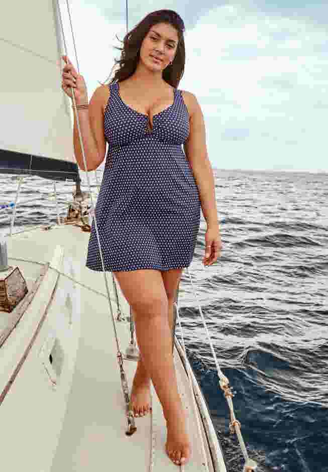 U-Neckline Swimdress image number 0