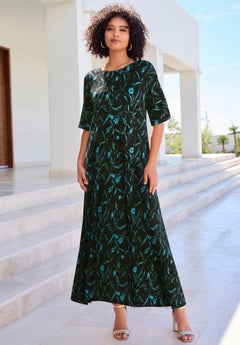 plus casual dresses Tycorwd Women's Size Midi Dress Summer Short Sleeve Beach Dress Swing Flowy Tiered with Pockets Army Green 1XL at Amazon Women's Clothing store Please allow 0.4 Green Dresses for Women Solid