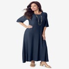 High Low Jersey Maxi Dress image number null