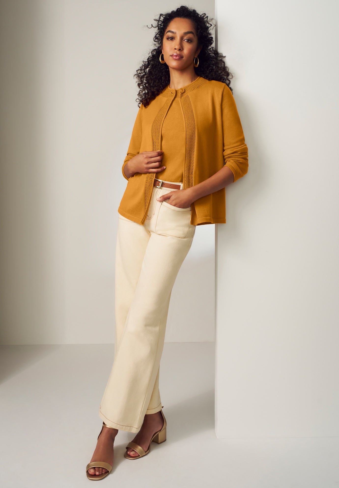 Crochet Trim Cardigan image number 0