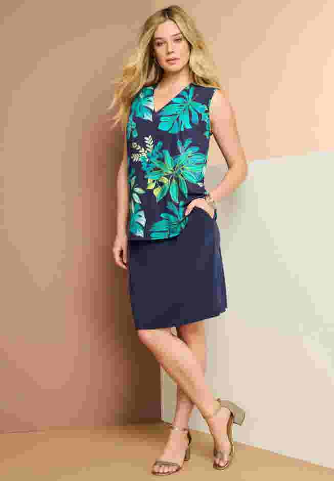 Ultrasmooth® Fabric A-Line Skort image number 0