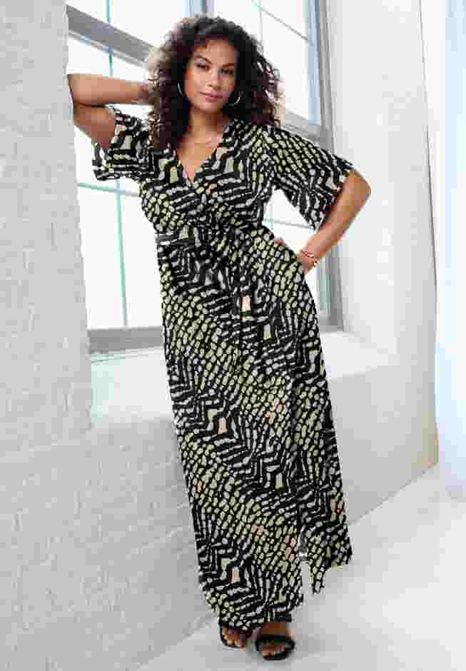 Ultrasmooth® Faux Wrap Maxi Dress image number 0