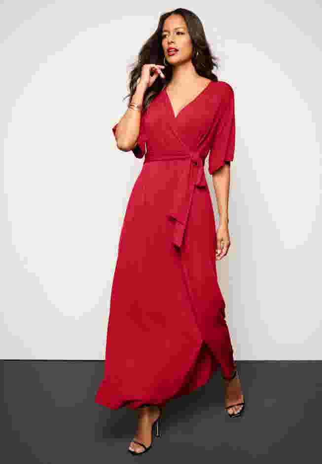 Ultrasmooth® Faux Wrap Maxi Dress image number 3