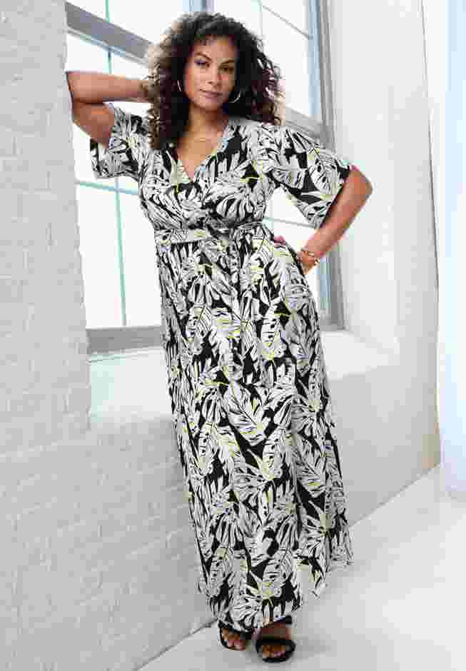 Ultrasmooth® Faux Wrap Maxi Dress image number 0