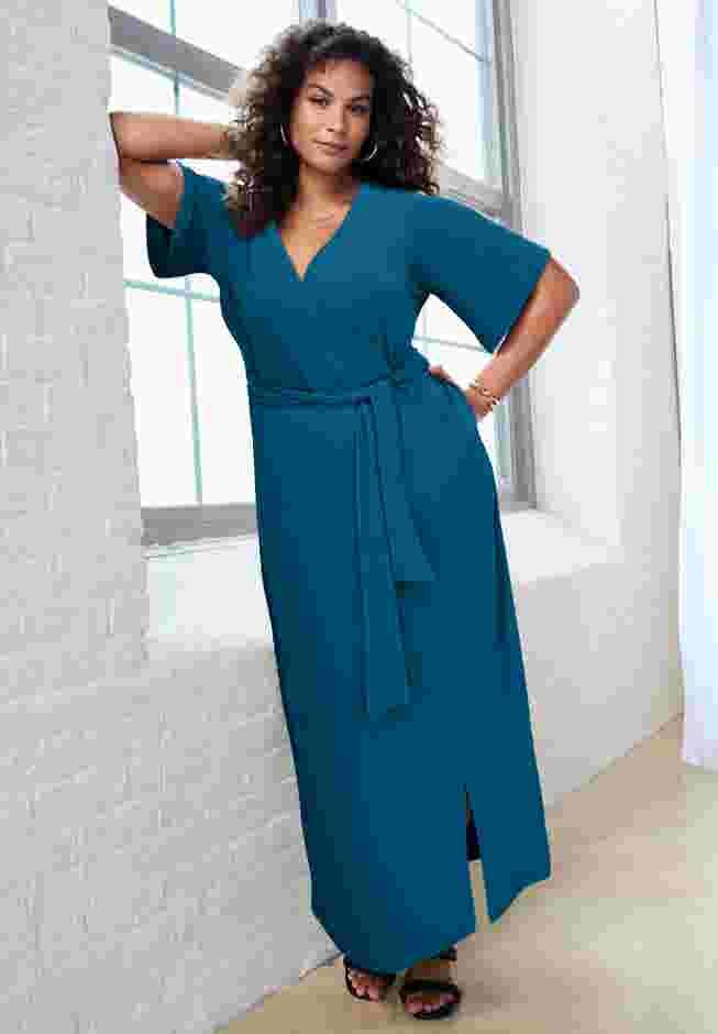 Ultrasmooth® Faux Wrap Maxi Dress image number 2