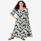 Plus Size Flutter Sleeve Wrap Maxi Dress image number null