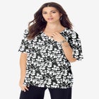 Flutter Sleeve Ultrasmooth® Fabric Tee image number null