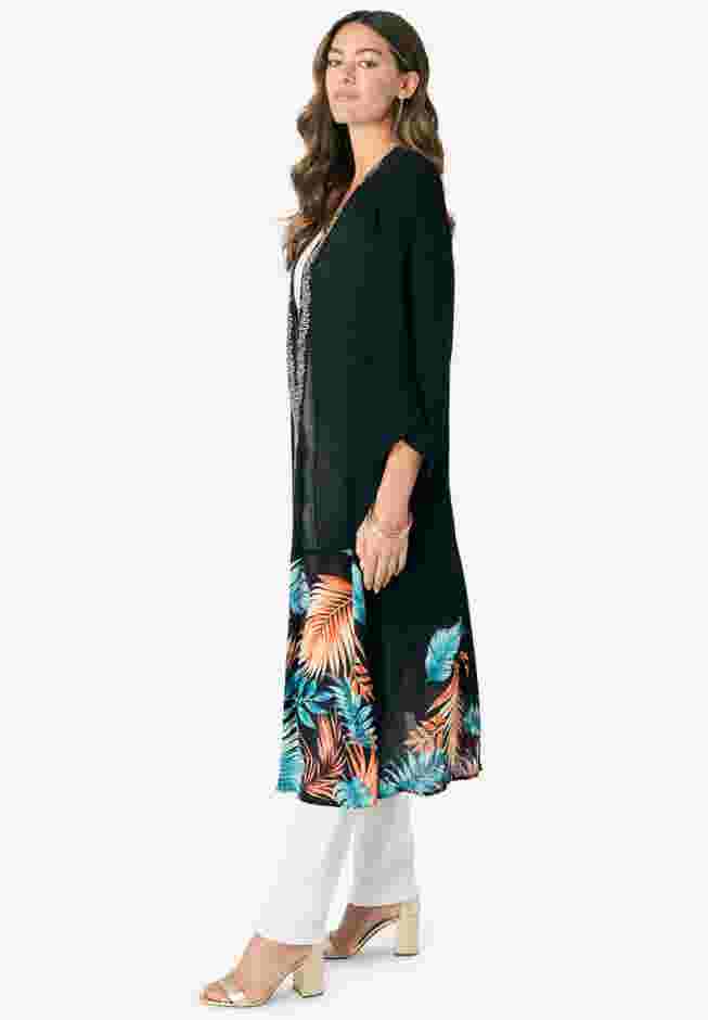 Embellished Crinkle Kaftan image number 1