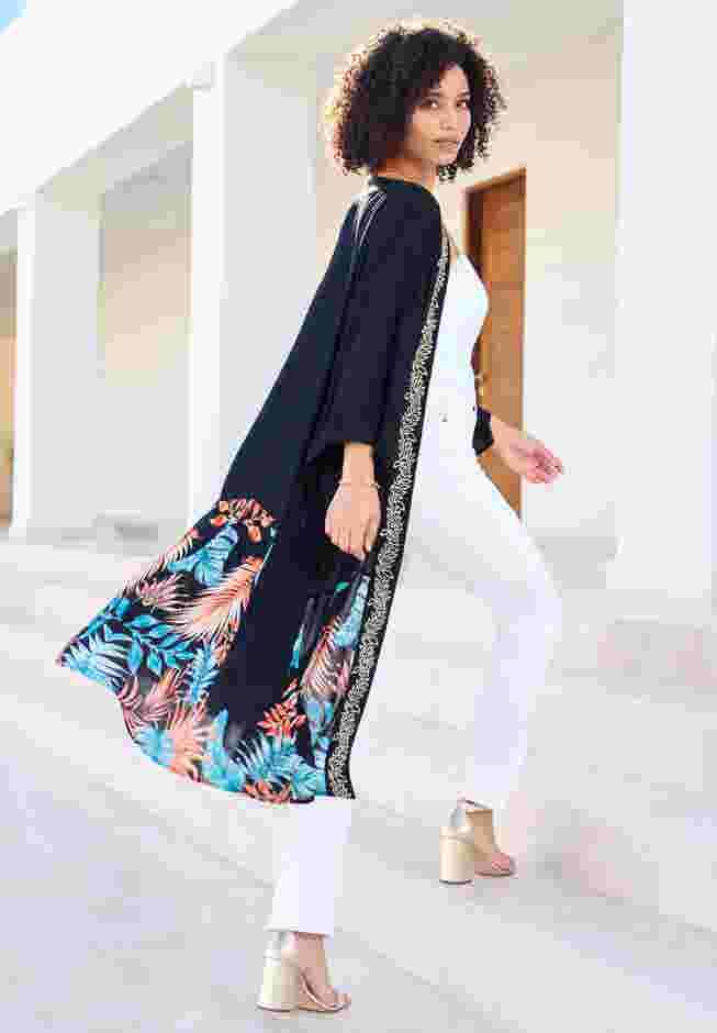Embellished Crinkle Kaftan image number 0