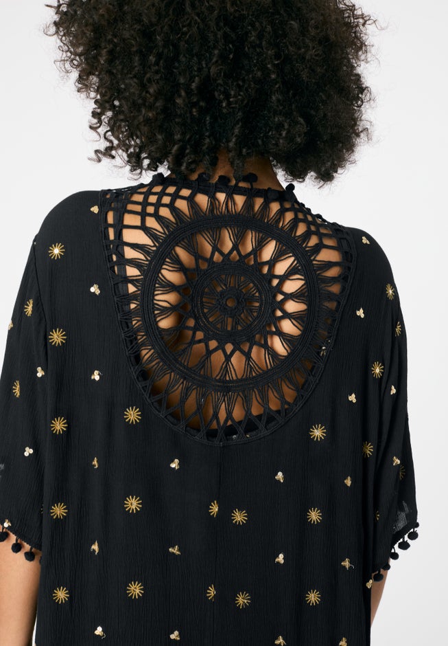 Crochet-Detailed Kimono image number 1