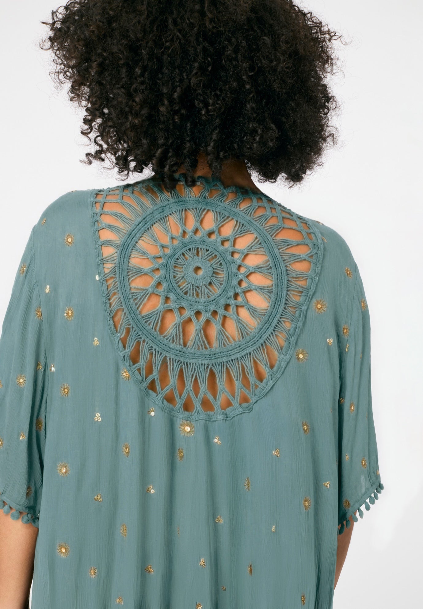 Crochet-Detailed Kimono image number 1