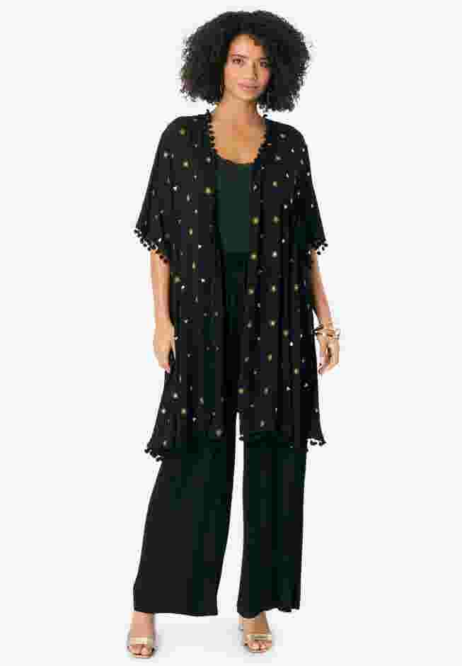 Crochet-Detailed Kimono image number 0