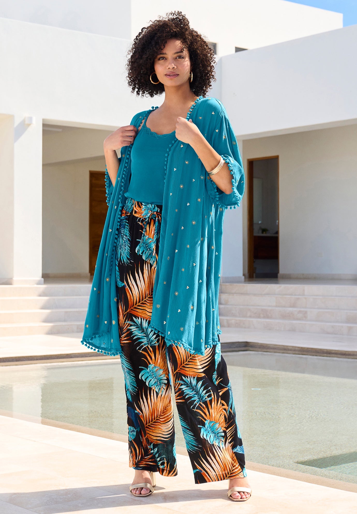 Crochet-Detailed Kimono image number 0