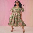 Striped Lurex Maxi Dress image number null